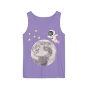 Astronaut Flying To The Moon Unisex Tank Top