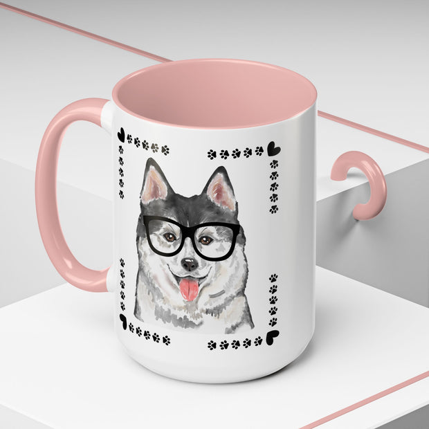 Geeky Good Siberian Husky Accent Coffee Mug