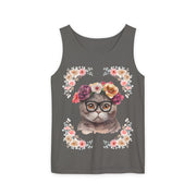 Geeky Goddess Dark Gray Cat Unisex Tank Top