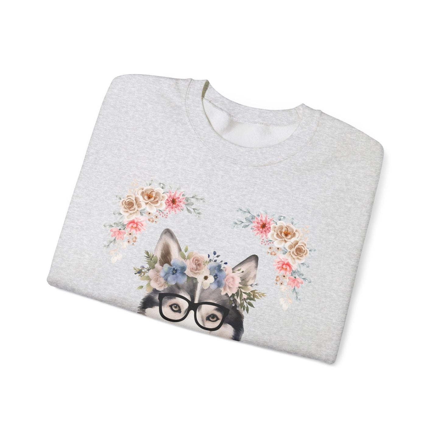 Geeky Goddess Siberian Husky Unisex Crewneck Sweatshirt