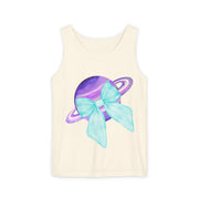 Purple Saturn Wrapped In Bow Unisex Tank Top
