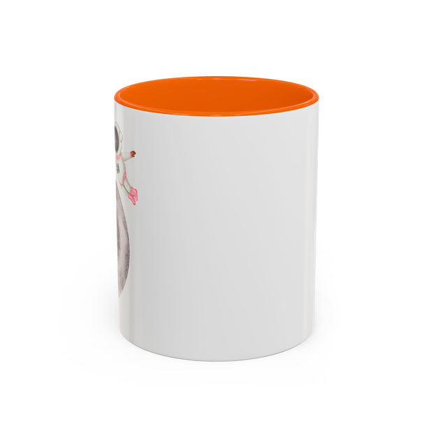 Astronaut Flying To The Moon Accent Coffee Mug
