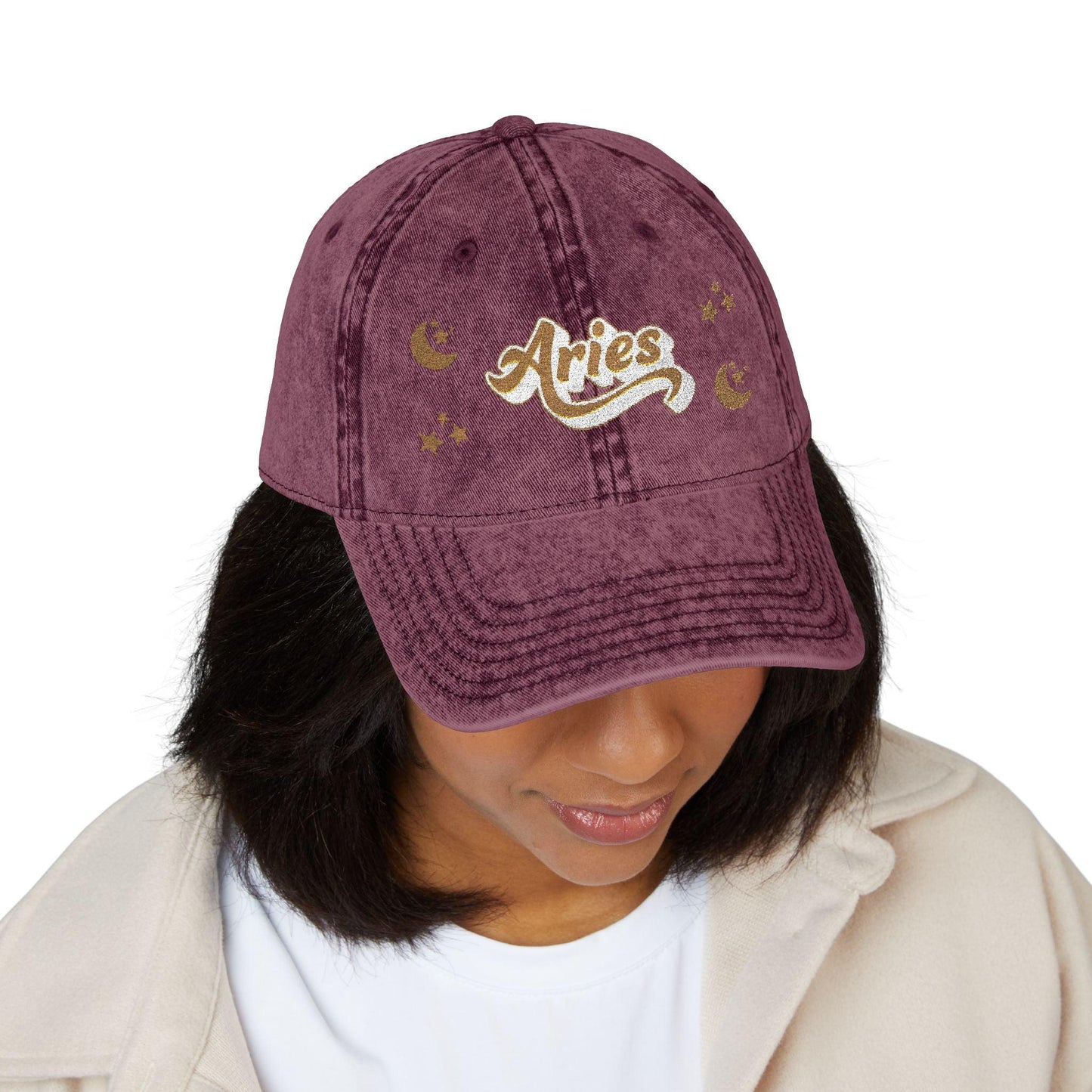 'Aries' Vintage Embroidered Cap