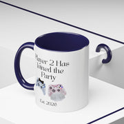 'Player 2 Has Joined The Party' 'Est. 2026' Accent Coffee Mug