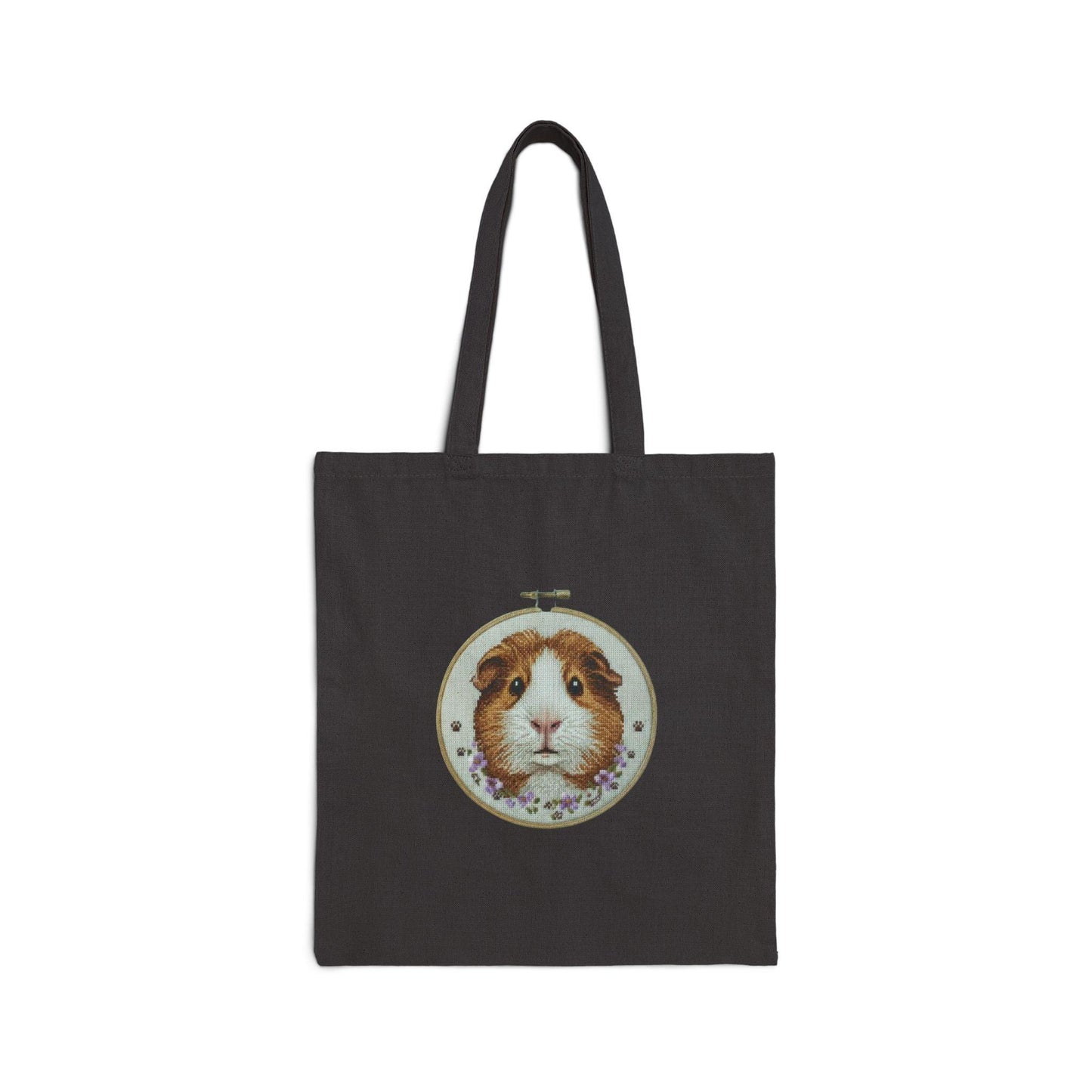 Watercolor Guinea Pig Tote Bag | Canvas Shopping Bag, Small Animal Portrait
