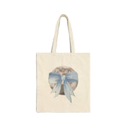 Moon Wrapped In A Bow Cotton Canvas Tote Bag