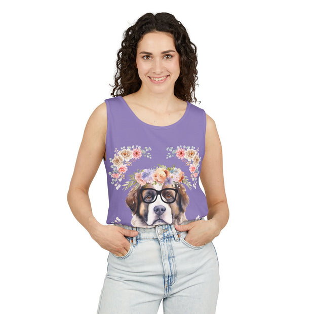 Geeky Goddess Saint Bernard Unisex Tank Top