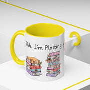 'Shhh...I'm Plotting' Accent Coffee Mug