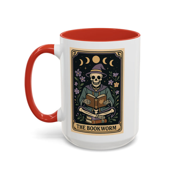 'The Bookworm' Tarot Card Accent Coffee Mug