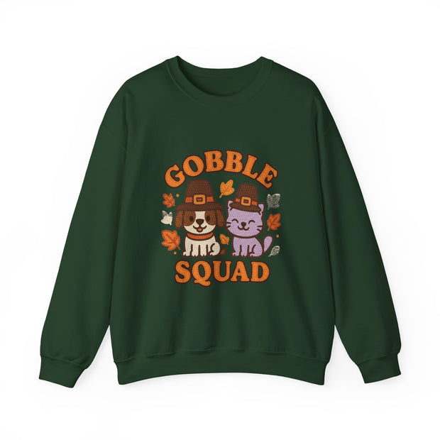 Gobble Squad Sweatshirt | Cozy Fall Apparel, Thanksgiving Gift, Unisex Crewneck, Cute Animal Design, Holiday Fashion