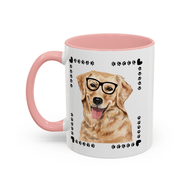 Geeky Good Golden Retriever Accent Coffee Mug