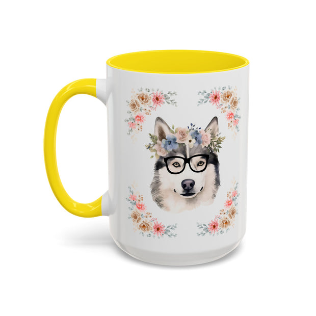Geeky Goddess Siberian Husky Accent Coffee Mug