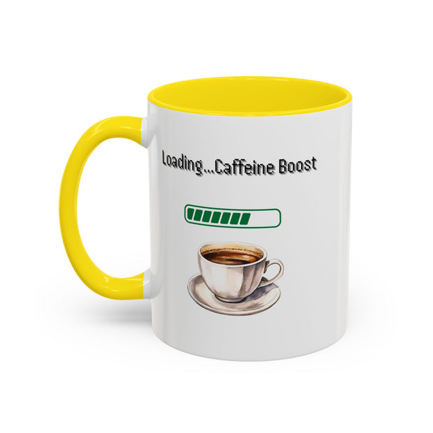 'Loading...Caffeine Boost' Accent Coffee Mug