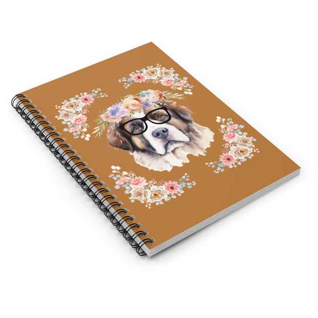Geeky Goddess Saint Bernard Spiral Notebook
