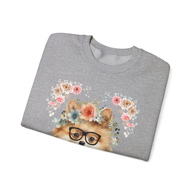 Geeky Goddess Pomeranian Unisex Crewneck Sweatshirt