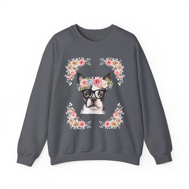 Geeky Goddess French Bulldog Unisex Crewneck Sweatshirt