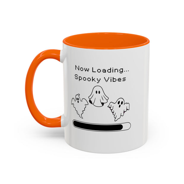 'Now Loading...Spooky Vibes' Accent Coffee Mug