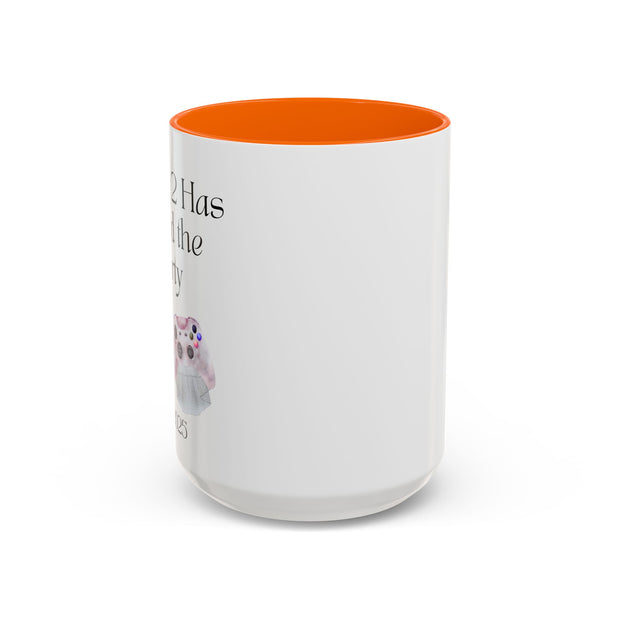 'Player 2 Has Joined The Party' 'Est. 2025' Accent Coffee Mug