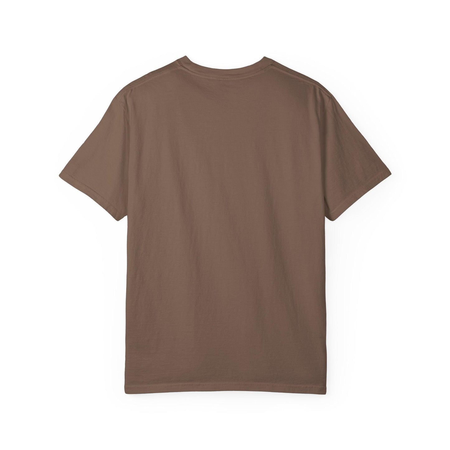 Cute Cottage Row illustration T-shirt | pastel village floral path