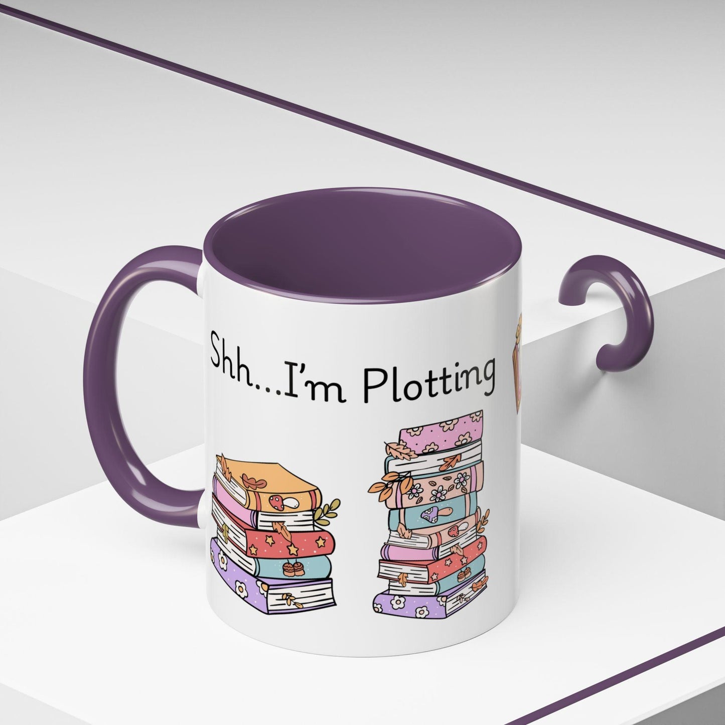 'Shhh...I'm Plotting' Accent Coffee Mug