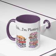 'Shhh...I'm Plotting' Accent Coffee Mug