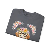 Geeky Goddess Golden Retriever Unisex Crewneck Sweatshirt
