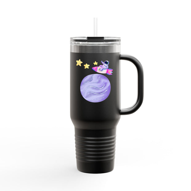 Astronaut Taking Off In Space Insulated Travel Mug, 40oz