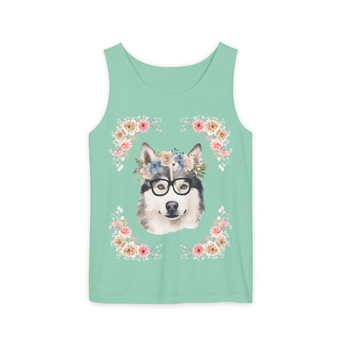 Geeky Goddess Siberian Husky Unisex Tank Top