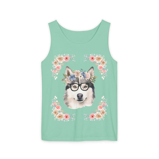 Geeky Goddess Siberian Husky Unisex Tank Top