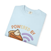 Powered by Pie and Wi-Fi T-Shirt, Funny Unisex Tee, Gift for Pie Lovers, Tech Enthusiasts, Perfect for Holidays and Parties