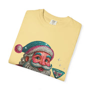 Santa Holding Martini T-Shirt | Vintage Retro Holiday Illustration