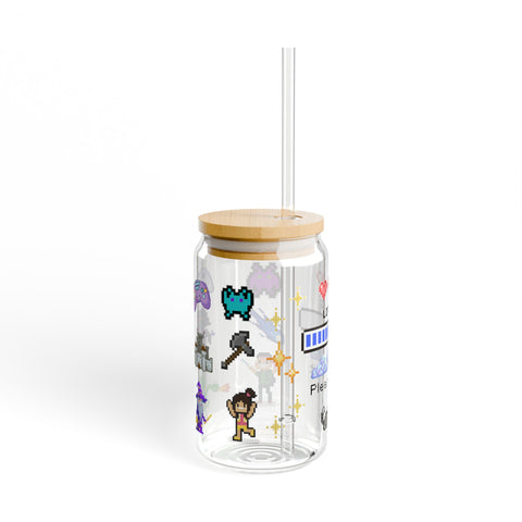 Pixel Gaming Art Sipper Glass