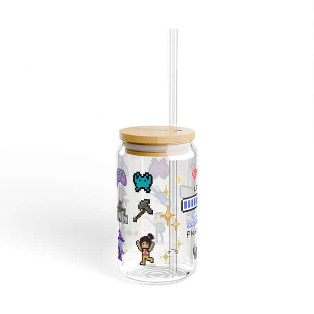 Pixel Gaming Art Sipper Glass