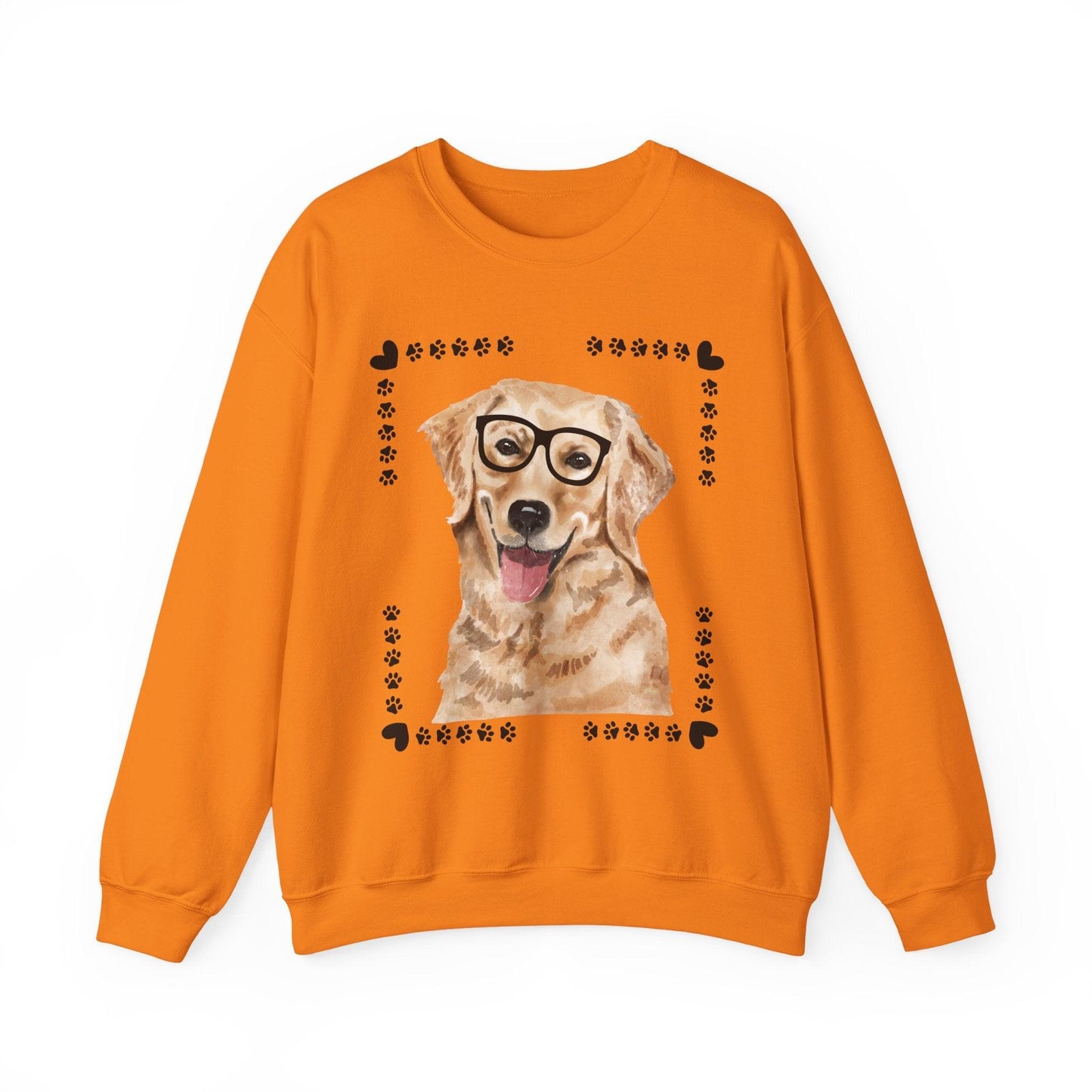Geeky Good Golden Retriever Unisex Crewneck Sweatshirt