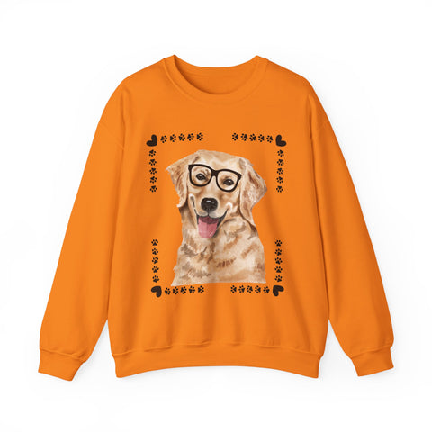 Geeky Good Golden Retriever Unisex Crewneck Sweatshirt