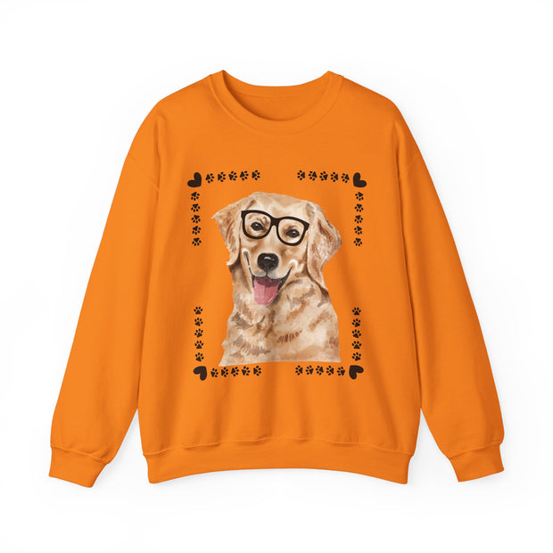 Geeky Good Golden Retriever Unisex Crewneck Sweatshirt