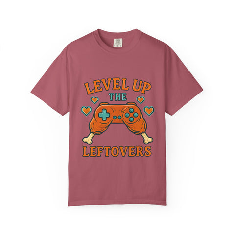 Gamer T-shirt - Level Up the Leftovers | Unisex Gaming Tee, Casual Wear, Game Night Shirt, Gift for Gamers, Funny Apparel