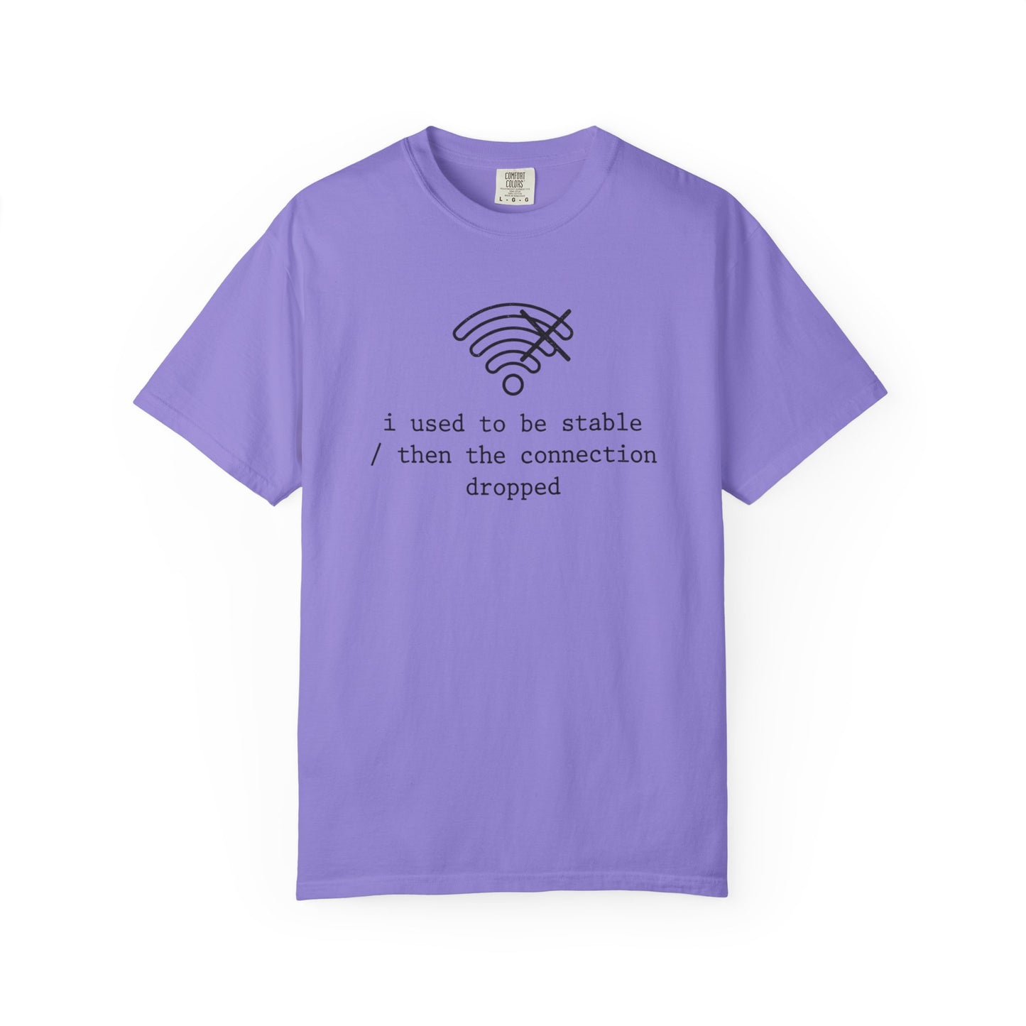 I Used to Be Stable Then the Connection Dropped T-Shirt, Funny WiFi Signal Tee, Tech Humor Shirt, IT Support Gift, Programmer Graphic Tee
