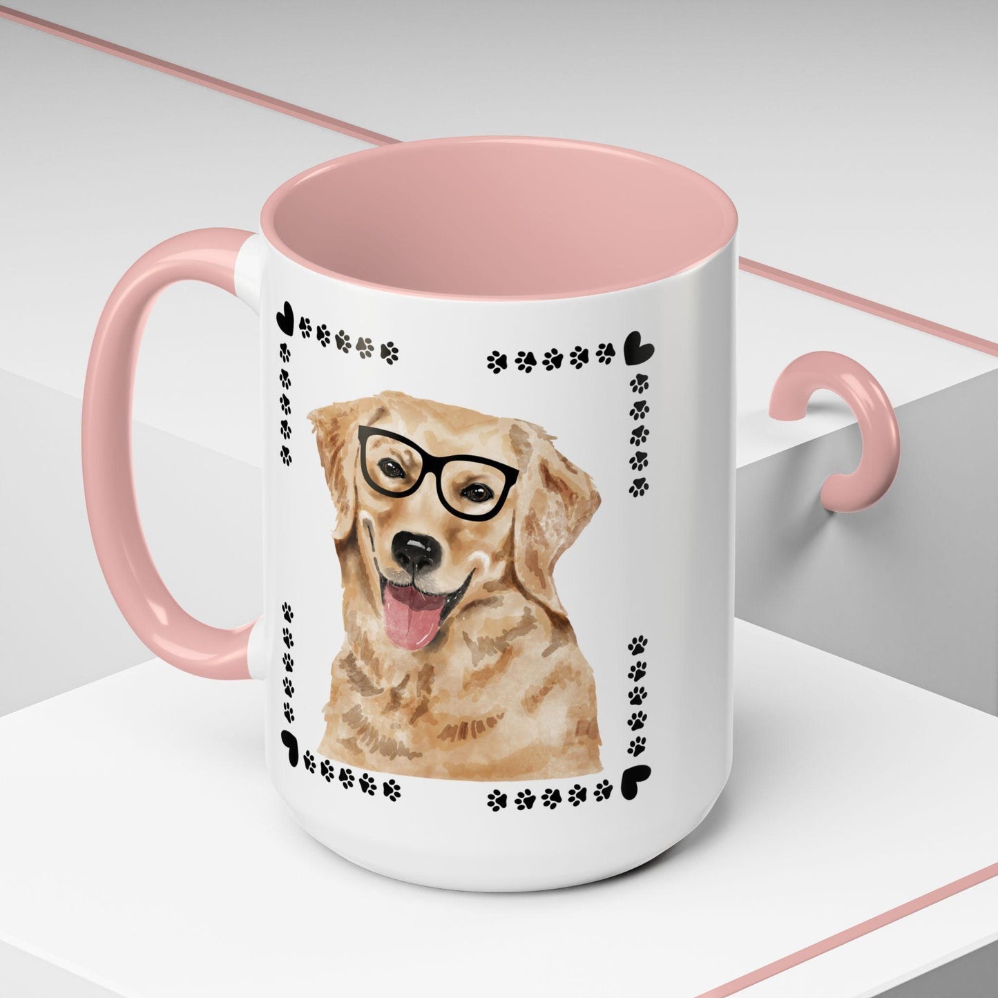 Geeky Good Golden Retriever Accent Coffee Mug
