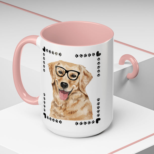 Geeky Good Golden Retriever Accent Coffee Mug