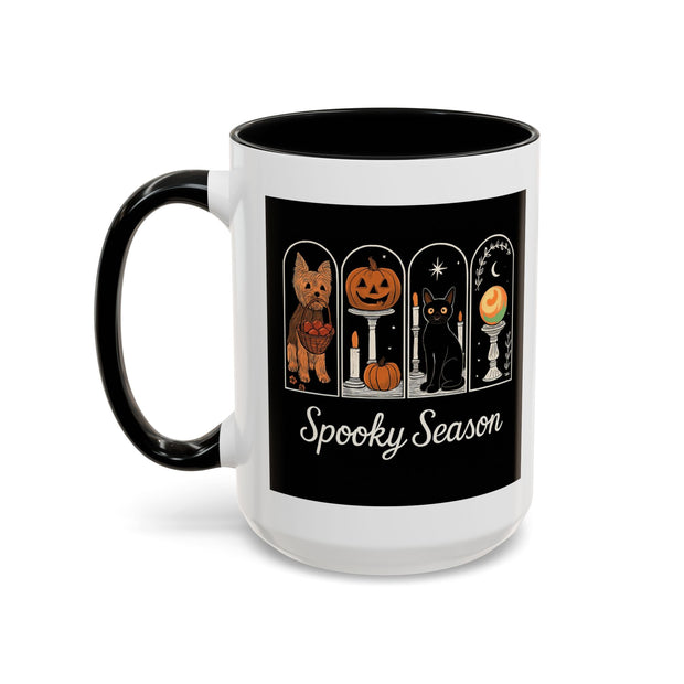 Spooky Season Yorkie Accent Coffee Mug