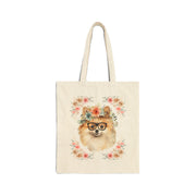Geeky Goddess Pomeranian Cotton Canvas Tote Bag