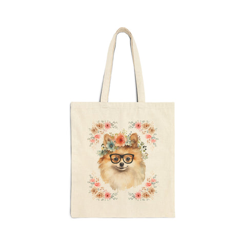 Geeky Goddess Pomeranian Cotton Canvas Tote Bag