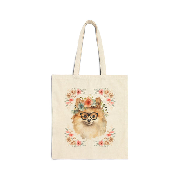 Geeky Goddess Pomeranian Cotton Canvas Tote Bag