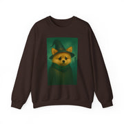 Cozy Witch Pomeranian Dog Sweatshirt, Animal Lover Sweatshirt, Halloween Apparel, Unisex Crewneck, Gift for Dog Mom