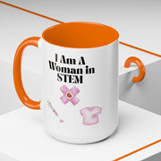 'I Am A Woman In STEM' Nurse Accent Coffee Mug