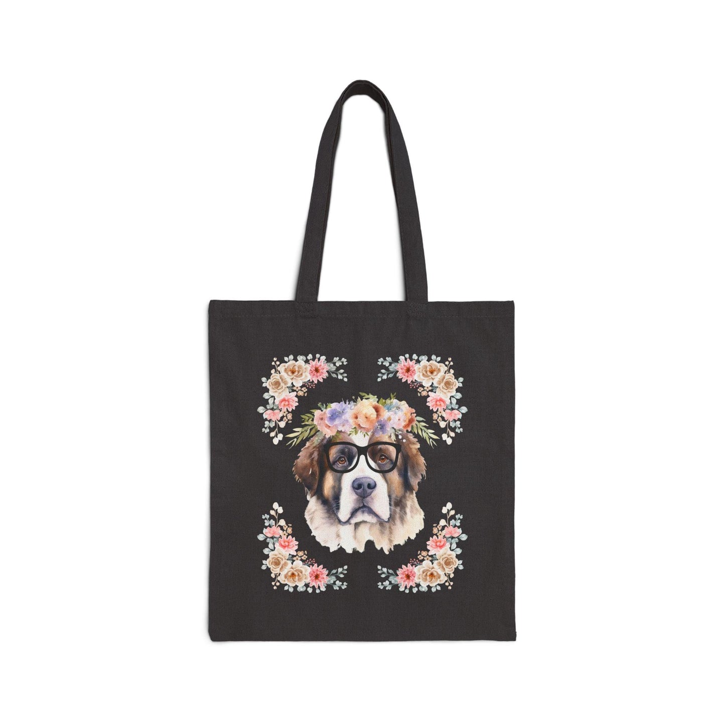 Geeky Goddess Saint Bernard Cotton Canvas Tote Bag