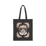 Geeky Goddess Saint Bernard Cotton Canvas Tote Bag