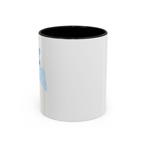 Blue Saturn Wrapped In A Blue Bow Accent Coffee Mug