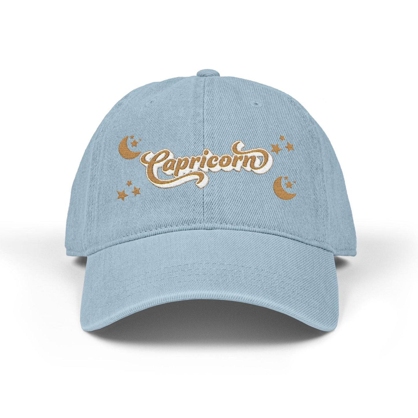 'Capricorn' Denim Embroidered Cap
